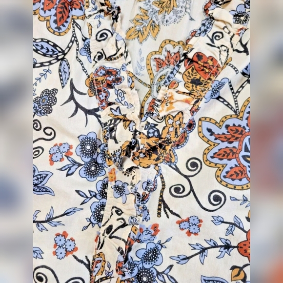 Elan paisley print ruffle detail blouse - Picture 2 of 10